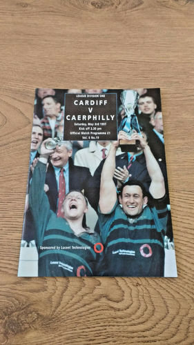 Cardiff v Caerphilly May 1997 Rugby Programme
