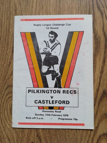 Pilkington Recs v Castleford Feb 1978 Challenge Cup