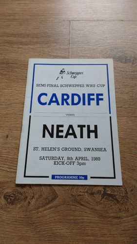 Cardiff v Neath Apr 1989 Welsh Cup Semi-Final Rugby Programme