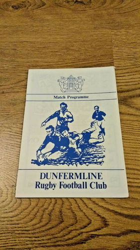 Dunfermline v Ayr Jan 1989 Rugby Programme