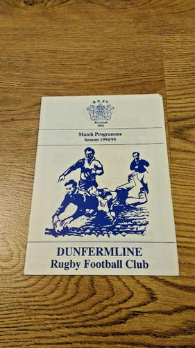 Dunfermline v Highland Sept 1994 Rugby Programme