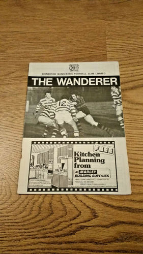 Edinburgh Wanderers v Kelso Jan 1979 Rugby Programme