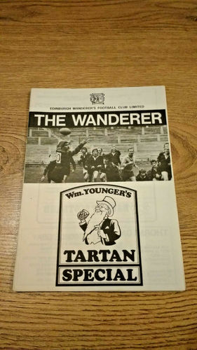 Edinburgh Wanderers v Clarkston Mar 1980 Rugby Programme
