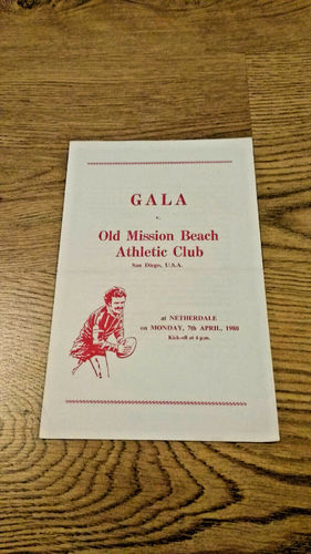 Gala v Old Mission Beach Athletic Club (USA) 1980 Rugby Programme
