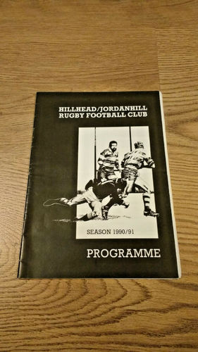 Hillhead / Jordanhill v Watsonians Sept 1990 Rugby Programme
