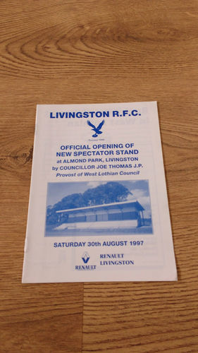 Livingston v Linlithgow Aug 1997 Rugby Programme