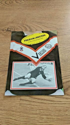 Fulham v Huyton Jan 1981 Rugby League Programme