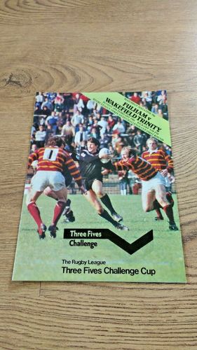 Fulham v Wakefield Trinity 1981 Challenge Cup 1st round Rugby League Programme