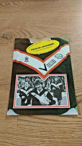 Fulham v Dewsbury Mar 1981 Rugby League Programme