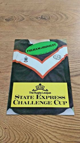 Fulham v Hunslet Feb 1982 Challenge Cup 1st round Rugby League Programme