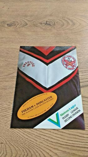 Fulham v Doncaster Aug 1982 Rugby League Programme