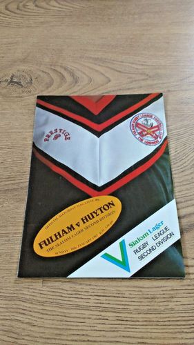 Fulham v Huyton Jan 1983 Rugby League Programme