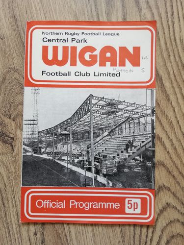Wigan v Huyton Dec 1972 Rugby League Programme