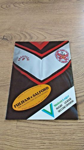 Fulham v Salford Feb 1983 Rugby League Programme
