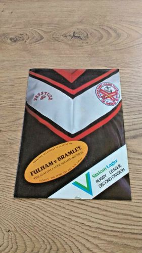 Fulham v Bramley Feb 1983 Rugby League Programme