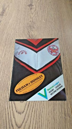 Fulham v Hunslet Mar 1983 Rugby League Programme