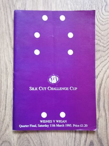 Widnes v Wigan Mar 1995 Challenge Cup Quarter-Final RL Programme