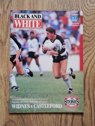 Widnes v Castleford Oct 1990 Rugby League Programme
