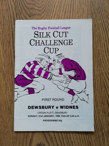 Dewsbury v Widnes Jan 1988 Challenge Cup RL Programme