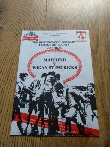 Mayfield v Wigan St Patricks 1983 Lancashire Amateur Cup Final RL Programme