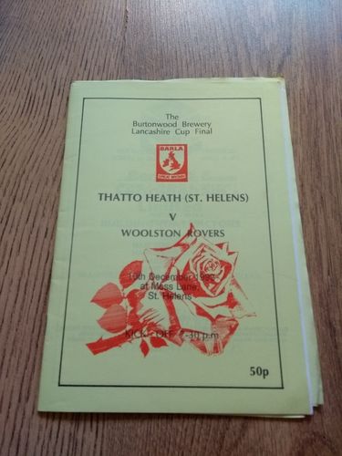 Thatto Heath v Woolston Rovers 1993 Amateur Cup Final RL Programme