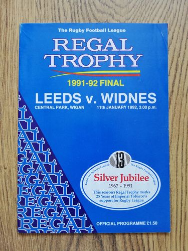Leeds v Widnes Jan 1992 Regal Trophy Final