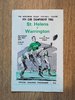 St Helens v Warrington 1974 Championship Final