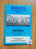 Bristol v Swansea Sept 1990 Rugby Programme