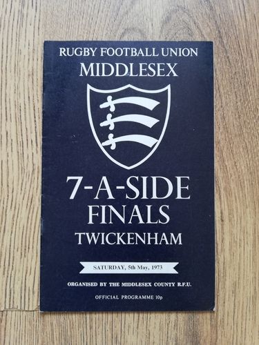Middlesex Sevens 1973 Rugby Programme
