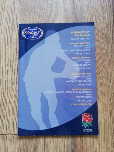 St Peter's Gloucester v Truro College 2009 Schools Finals Rugby Programme