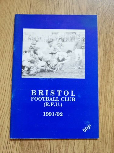 Bristol v Rosslyn Park Nov 1991 Rugby Programme