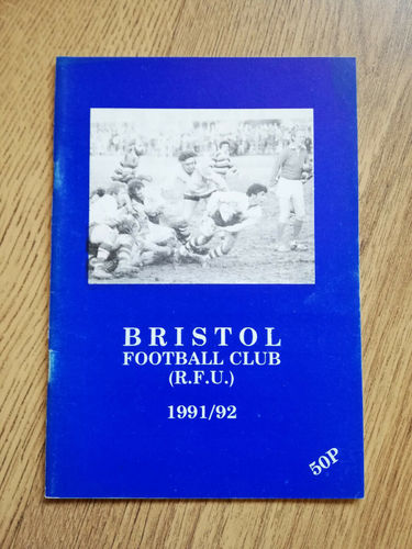 Bristol v Clifton Nov 1991 Rugby Programme