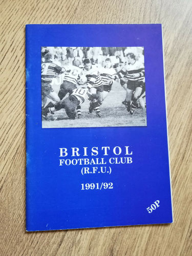 Bristol v Newport Mar 1992 Rugby Programme