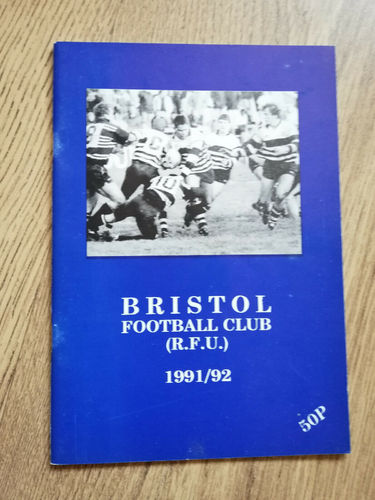 Bristol v London Scottish Apr 1992 Rugby Programme