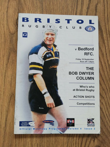 Bristol v Bedford Sept 1999 Rugby Programme