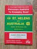St Helens v Australia Nov 1978 Rugby League Programme