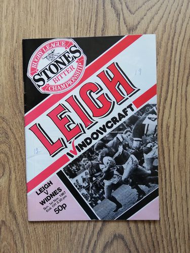 Leigh v Widnes Nov 1987 Rugby League Programme