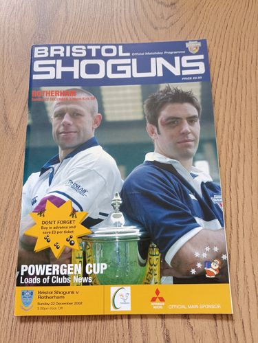 Bristol v Rotherham Dec 2002 Powergen Cup