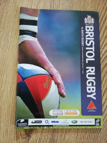 Bristol v Bath Sept 2005 Rugby Programme