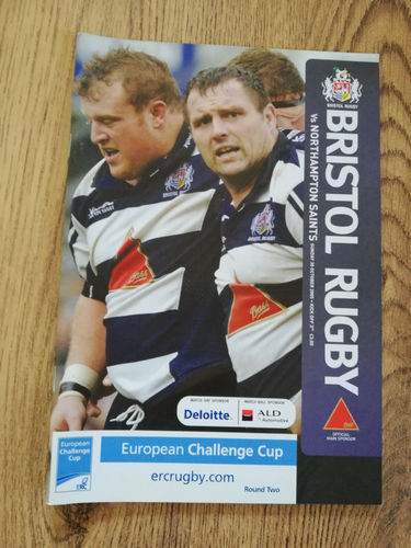 Bristol v Northampton 2005 European Challenge Cup round 2 Rugby Programme