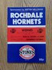 Rochdale Hornets v Widnes Jan 1991 RL Programme