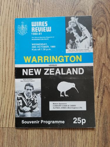 Warrington v New Zealand Oct 1980