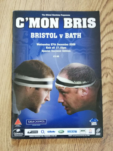 Bristol v Bath Dec 2006 Rugby Programme