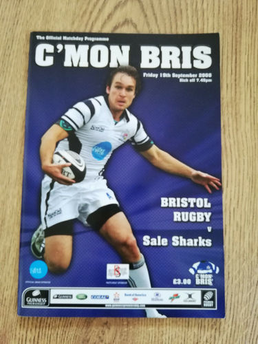 Bristol v Sale Sharks Sept 2008 Rugby Programme