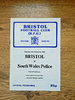 Bristol v South Wales Police Nov 1985 Rugby Programme