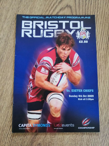 Bristol v Exeter Chiefs Oct 2009 Rugby Programme