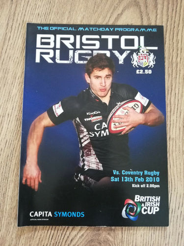 Bristol v Coventry 2010 British & Irish Cup Rugby Programme