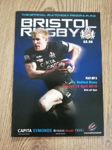Bristol v Bedford Blues 2010 Play-Off 5 Rugby Programme
