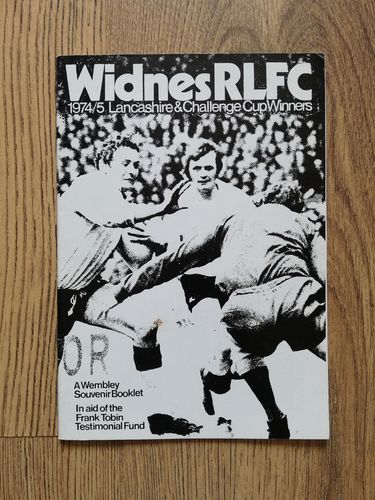 Widnes 1974-75 Frank Tobin Testimonial Wembley Signed Souvenir Brochure