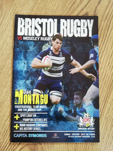 Bristol v Moseley Nov 2010 Rugby Programme